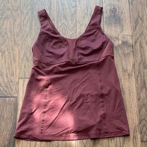 Size 8 Lululemon Maroon Wrapper’s Delight Tank Top